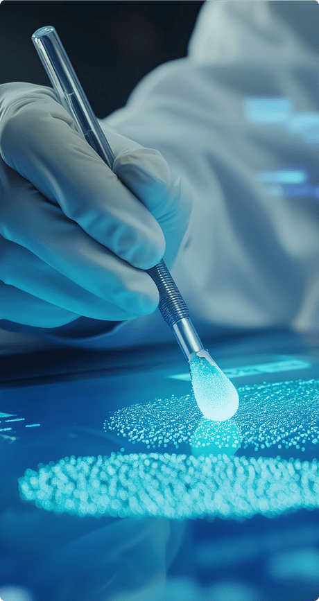 Investigador analizando datos científicos en un proyecto de I+D+i