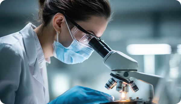 Investigadora trabajando en el desarrollo de un proyecto de I+D+i